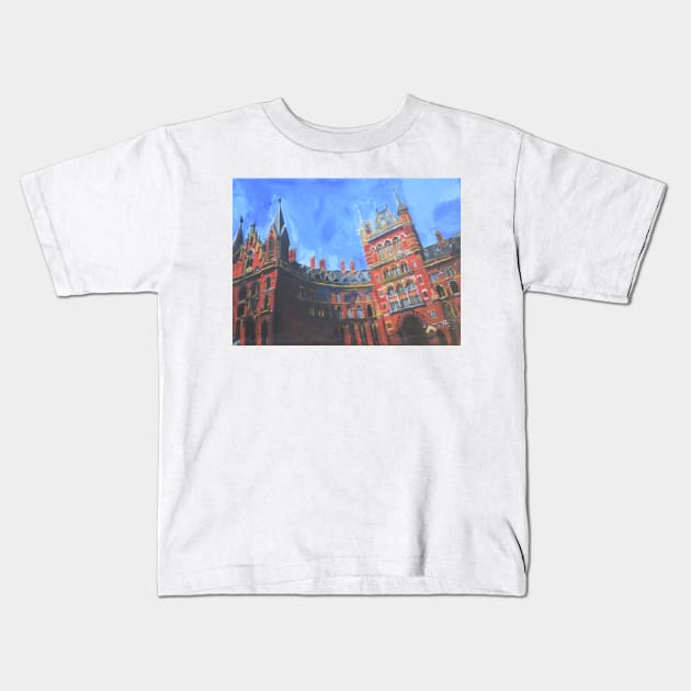 St Pancras Station, London Kids T-Shirt by golan22may